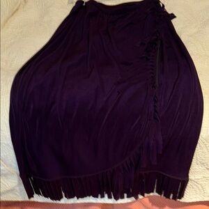 Elegant Purple Fringe Skirt